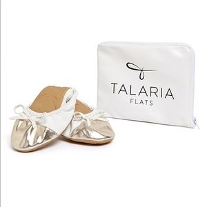 Talaria Flats in White & Gold